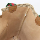 GUCCI GG Supreme Web Sherry Line Tote Bag PVC Beige Red Green Auth 177505-20