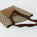 GUCCI GG Supreme Web Sherry Line Tote Bag PVC Beige Red Green Auth 177505-6