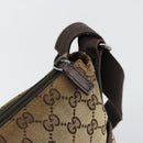 GUCCI GG Canvas Shoulder Bag Beige Silver 145857 Auth 177506-14