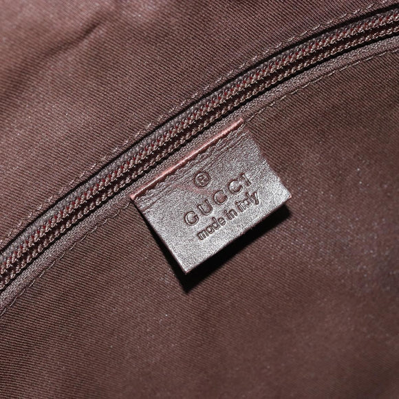 GUCCI GG Canvas Shoulder Bag Beige Silver 145857 Auth 177506