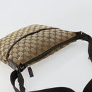 GUCCI GG Canvas Shoulder Bag Beige Silver 145857 Auth 177506-6