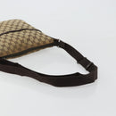 GUCCI GG Canvas Shoulder Bag Beige Silver 145857 Auth 177506-7