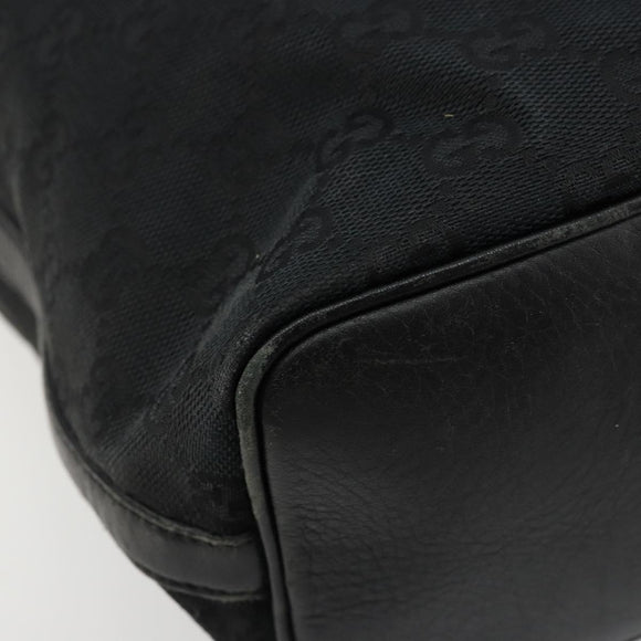 GUCCI GG Canvas Shoulder Bag Black Silver 001 4287 Auth 177507