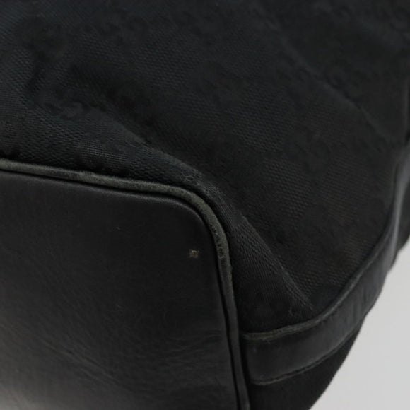 GUCCI GG Canvas Shoulder Bag Black Silver 001 4287 Auth 177507