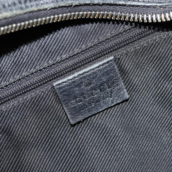 GUCCI GG Canvas Shoulder Bag Black Silver 001 4287 Auth 177507