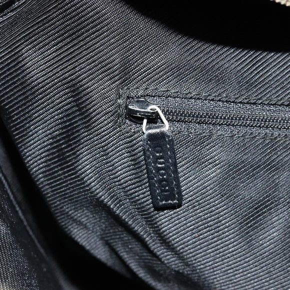 GUCCI GG Canvas Shoulder Bag Black Silver 001 4287 Auth 177507