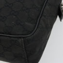 GUCCI GG Canvas Shoulder Bag Black Silver 122759 Auth 177508-10