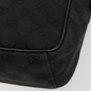 GUCCI GG Canvas Shoulder Bag Black Silver 122759 Auth 177508-12