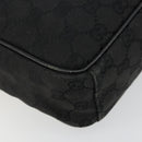 GUCCI GG Canvas Shoulder Bag Black Silver 122759 Auth 177508-13