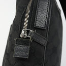GUCCI GG Canvas Shoulder Bag Black Silver 122759 Auth 177508-14