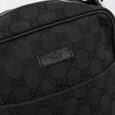 GUCCI GG Canvas Shoulder Bag Black Silver 122759 Auth 177508-15