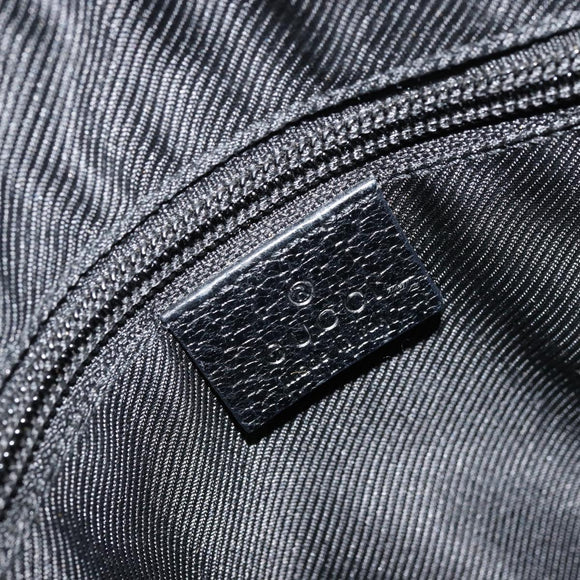 GUCCI GG Canvas Shoulder Bag Black Silver 122759 Auth 177508