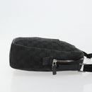 GUCCI GG Canvas Shoulder Bag Black Silver 122759 Auth 177508-4