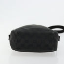 GUCCI GG Canvas Shoulder Bag Black Silver 122759 Auth 177508-9