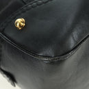 GUCCI GG Canvas Hand Bag Black Gold 211967 Auth 177510V-10
