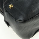 GUCCI GG Canvas Hand Bag Black Gold 211967 Auth 177510V-12