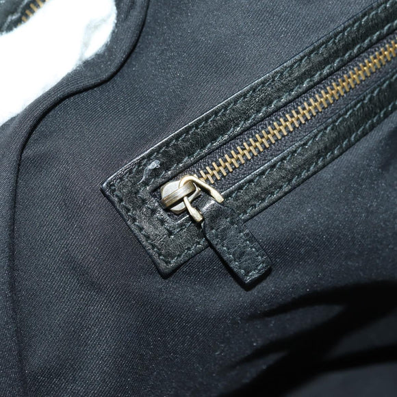 GUCCI GG Canvas Hand Bag Black Gold 211967 Auth 177510V