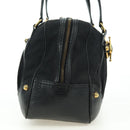 GUCCI GG Canvas Hand Bag Black Gold 211967 Auth 177510V-5