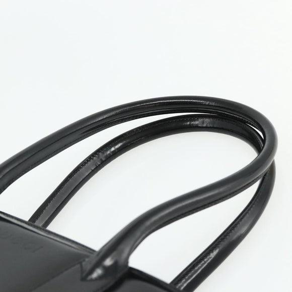 GUCCI Hand Bag Patent leather Black Gold 002 2265 0407 Auth 177511