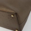 GUCCI Bamboo Hand Bag Leather Bronze Gold 002 2122 0507 Auth 177512-9