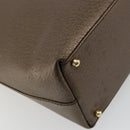 GUCCI Bamboo Hand Bag Leather Bronze Gold 002 2122 0507 Auth 177512-16