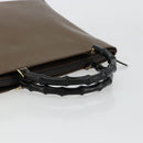 GUCCI Bamboo Hand Bag Leather Bronze Gold 002 2122 0507 Auth 177512-7