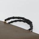 GUCCI Bamboo Hand Bag Leather Bronze Gold 002 2122 0507 Auth 177512-8