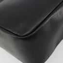 GUCCI Bamboo Hand Bag Leather Black Gold Auth 177513-16