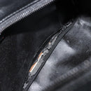 GUCCI Bamboo Hand Bag Leather Black Gold Auth 177513-11
