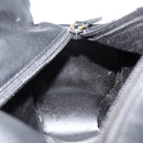GUCCI Bamboo Hand Bag Leather Black Gold Auth 177513-19