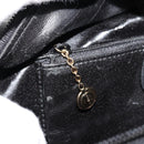 GUCCI Bamboo Hand Bag Leather Black Gold Auth 177513-21