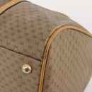 GUCCI Micro GG Supreme Boston Bag PVC Beige Gold Auth 177515-10