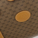 GUCCI Micro GG Supreme Boston Bag PVC Beige Gold Auth 177515-16