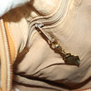 GUCCI Micro GG Supreme Boston Bag PVC Beige Gold Auth 177515-22