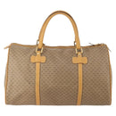 GUCCI Micro GG Supreme Boston Bag PVC Beige Gold Auth 177515-3