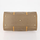 GUCCI Micro GG Supreme Boston Bag PVC Beige Gold Auth 177515-9