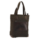 GUCCI GG Canvas Tote Bag Brown Silver 28892 Auth 177516-1