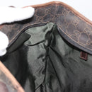 GUCCI GG Canvas Tote Bag Brown Silver 28892 Auth 177516-19