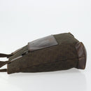 GUCCI GG Canvas Tote Bag Brown Silver 28892 Auth 177516-4