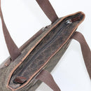 GUCCI GG Canvas Tote Bag Brown Silver 28892 Auth 177516-6