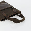GUCCI GG Canvas Tote Bag Brown Silver 28892 Auth 177516-7