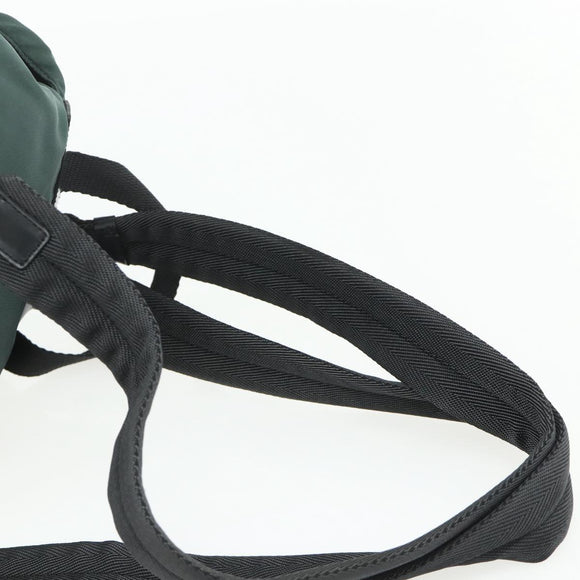 PRADA Backpack Nylon Green Silver Auth 177517