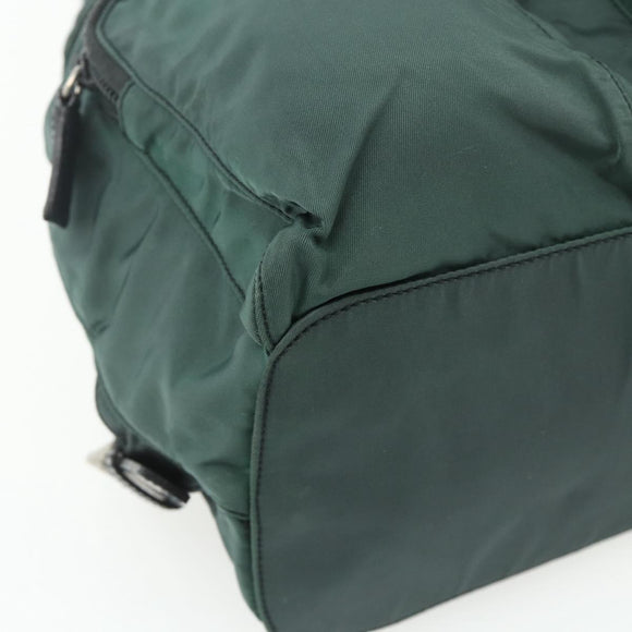 PRADA Backpack Nylon Green Silver Auth 177517