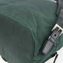PRADA Backpack Nylon Green Silver Auth 177517-17
