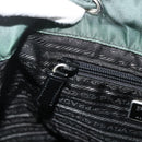 PRADA Backpack Nylon Green Silver Auth 177517-25