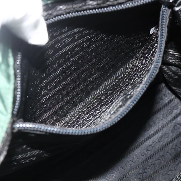 PRADA Backpack Nylon Green Silver Auth 177517