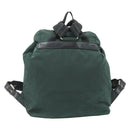 PRADA Backpack Nylon Green Silver Auth 177517-2