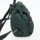 PRADA Backpack Nylon Green Silver Auth 177517-3