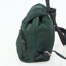 PRADA Backpack Nylon Green Silver Auth 177517-4