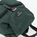 PRADA Backpack Nylon Green Silver Auth 177517-6